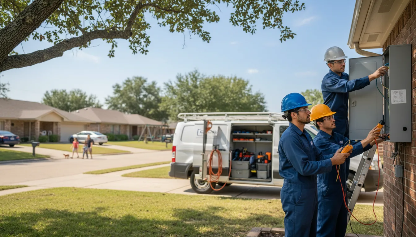Certified electrician providing emergency electrical services in Leopolis, WI